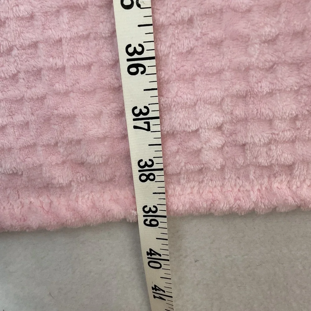 Adirondack Baby Pink Waffle Plush Sherpa Receiving Blanket 28x39 Soft Nursery
